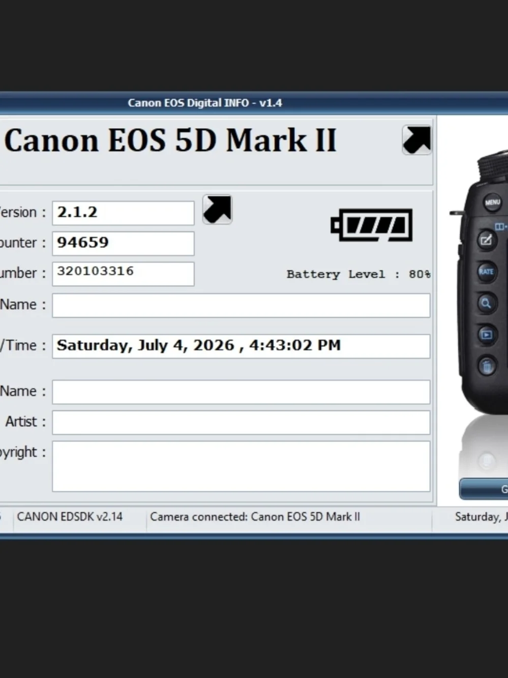 Canon EOS 5D Mark III DSLR Camera Body - Black